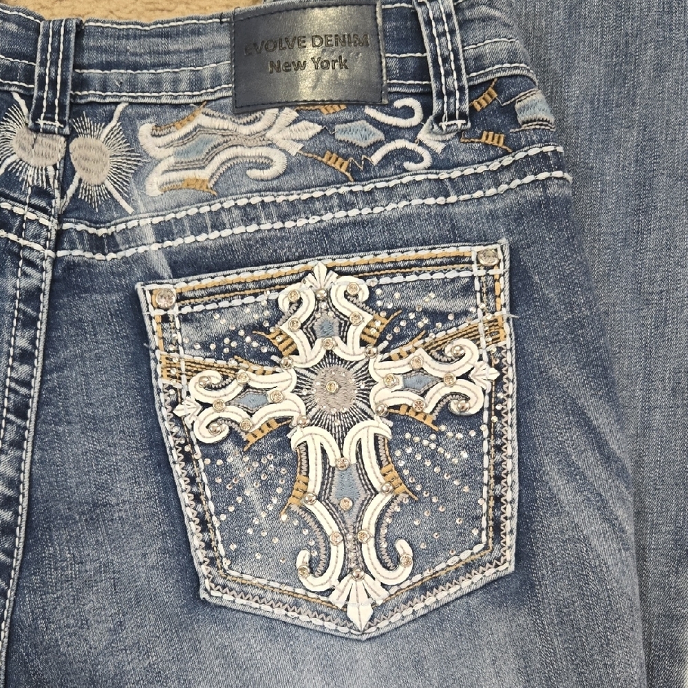 Evolve Denim Women's Blue Flared Jeans
